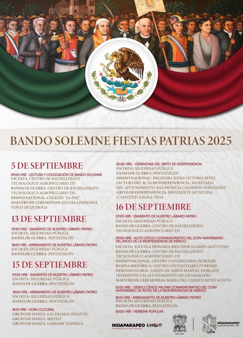 BANDO SOLEMNE FIESTAS PATRIAS 2025
