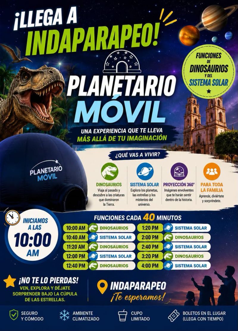El Planetario Móvil llega a Indaparapeo